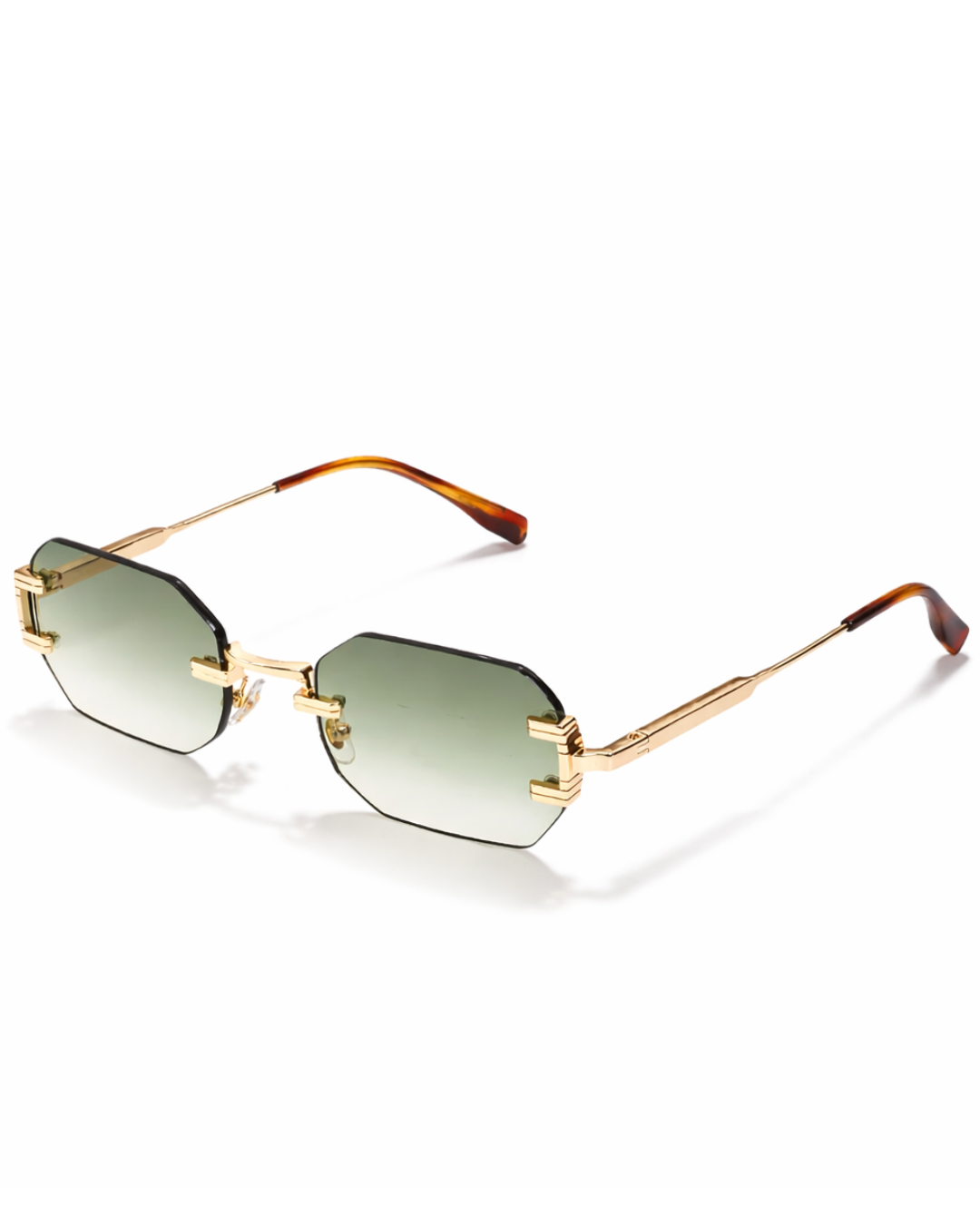 Ochelari de soare Unisex - Green Diamond | Protecție UV400 + Toc piele inclus